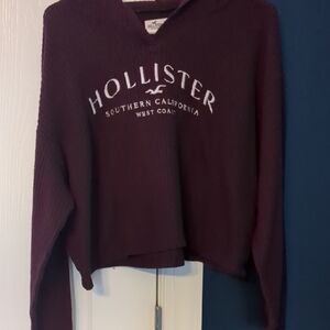 Hollister Knit Crop Hoodie